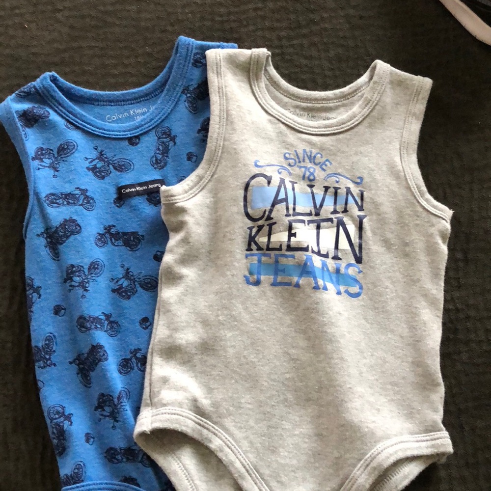 Calvin Klein tank top onsies.